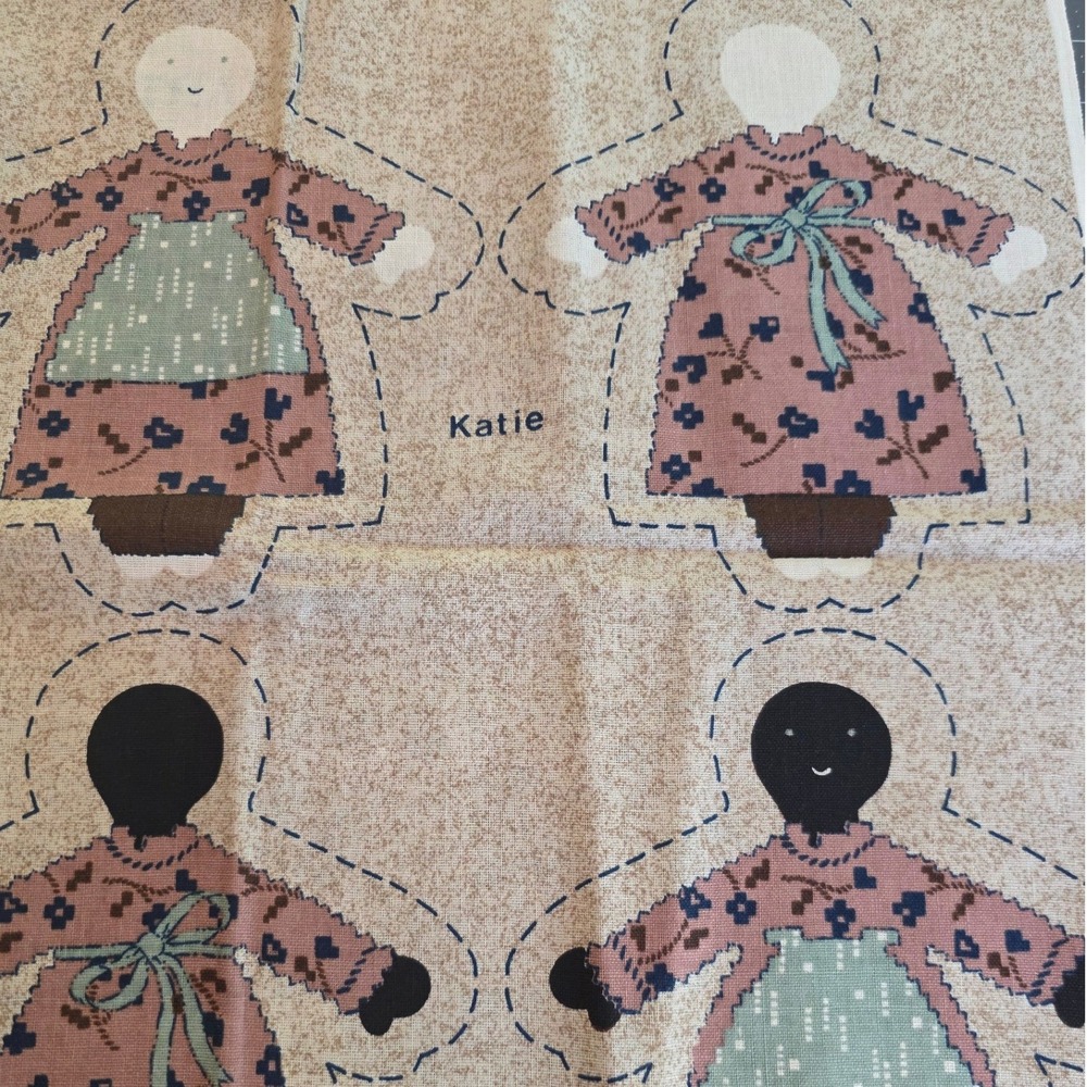Ameritex Country Classics Heart In Hand Dolls Fabric Panel